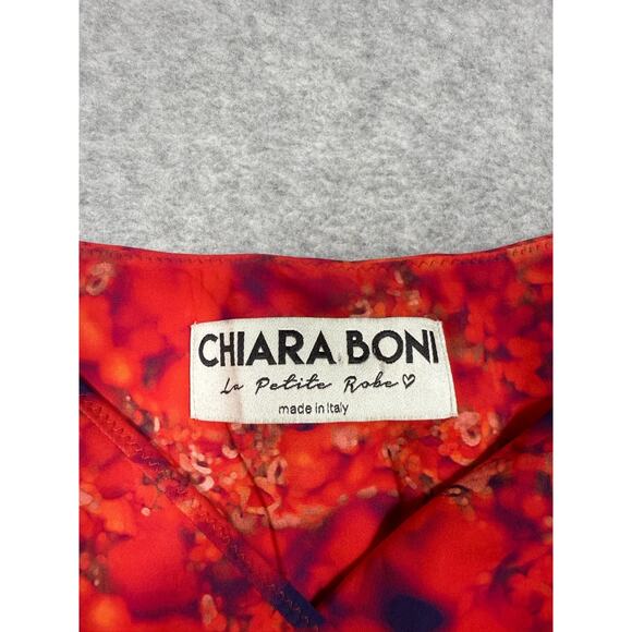 Chiara Boni La Petite Robe Womens Size 44 Multicolor Bright V-Neck Dress - Picture 3 of 9